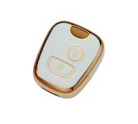 Key Shell Car Key Case Cover Shell Fob Keychain For Citroen C1 C2 C3 C4 For Picasso MASHRGX(White)