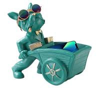 Key Shell for Entrance Table, Cute Key Shell - Resin Dog Figure Candy Bowl, Adorable Creative Dog Pulls a Storage Statue - Storage Decoration for the Entrance Table with the Trolley of the