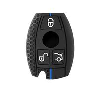Key Shell For Mercedes For Benz A B C E S G Class W204 W205 W212 W213 W176 W177 GLC CLA AMG Silicone Car Key Fob Case Cover(Blue)