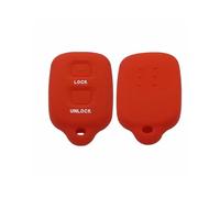 Key Shell For Toyotaes For RAV4 For Corolla G6 Ipsum For Daihatsu Sirion 2 For Terios 2 Button Silicone Car Key Shell Cover Case Car Key Fob Case(Red)