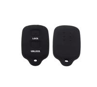 Key Shell For Toyotaes For RAV4 For Corolla G6 Ipsum For Daihatsu Sirion 2 For Terios 2 Button Silicone Car Key Shell Cover Case Car Key Fob Case(Black)