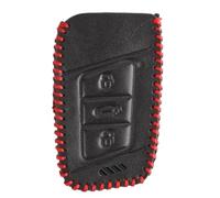 Key Shell Holder Remote Car Key Case Cover PU Leather Key Ring Holder Protector Case For Passat B8 For Jetta For Superb For Kodiaq 2020-2022 Key Shell