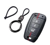 Key Shell Holder Silicone Car Key Case Cover For Hyundai I30 I40 I35 Ix35 For Tucson For Kona For Solarium For Celesta For Solaris For Sonata For Accent Key Shell(Redline A set)