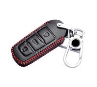 Key Shell Leather Car Key Case Key Cover Shell For VW For Passat CC B6 B7 B7L CC R36 3C For Maogotan B5 MASHRGX(009-BK-R)