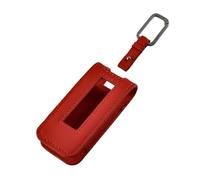 Key Shell Leather Car Key Cover Fob Protector For Porsche For Cayenne For Panamera 911 For Macan(Red)