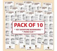 Key Signature Bookmark Piano Clef Teacher's 10 Pack Grand Staff Treble and Bass