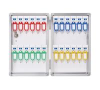 Key Storage Cabinet with Lock Secure Key Locker for 12 24 32 48 & 72 Keys Metal Key for Bedrooms Lockbox for Home & Office Use