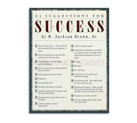 Key Suggestions for Success Motivational Quote Poster Canvas Wall Art for Home Office Decor and Inspirational Gift(Framed,08x12inch(20x30cm))
