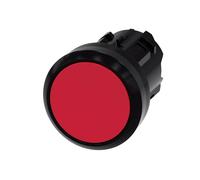 Key switch, 22 mm, round, plastic, red, push button, flat keyed, 3SU1000-0AB20-0AA0 3SU10000AB200AA0