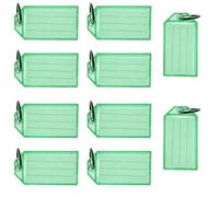 Key Tags with Labels and Key Rings, 10 PCS Plastic Key Fobs for Distinguishing Keys, USB, ID Tags, Luggage Name Tags, Green