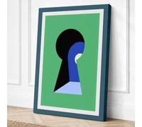 Key to the Mind Minimalist Canvas Wall Art Print 18x12 Inch
