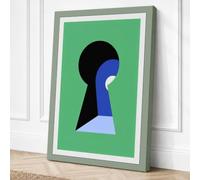 Key to the Mind Minimalist Canvas Wall Art Print 24x16 Inch (61 x 41 cm)