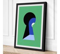 Key to the Mind Minimalist Canvas Wall Art Print 30x20 Inch