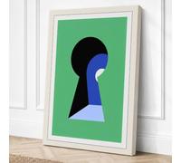 Key to the Mind Minimalist Canvas Wall Art Print 36x24 Inch