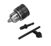 Key Type Drill Chuck 1.5 13MM 3/8 24UNF High Precision Threaded with Anti Rust Coating for Professional Woodworking Metalworking Stainless Steel