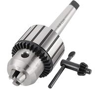 Key Type Drill Chuck, 1 to 13mm Capacity Carbide Steel Arbor Key Type Drill Chuck Mini Lathe Tool with High-Carbon Steel for Centering Drilling Tapping Reaming Operation