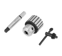 Key Type Drill Chuck, High Carbon Steel MT2 B16 Arbor 1 13mm Capacity Mini Lathe Tool for Drilling Machines Centering Tapping Reaming Operations