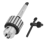 Key Type Drill Chuck, Mini Lathe Drill Chuck, High-Carbon Steel Drill Chuck for Drilling Machines, Suitable for Centering and Tapping