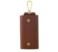 Key Wallet - Key Case | PU Leather Key Pouch With Keychain | Compact Coin Purse Storage Organizer Bag | Key Case Card Wallet | Multifunctional Pouch For Car Keys Belt Waist Men, Dark Brown, se