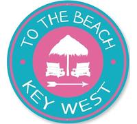 Key West Arrow Metal Sign