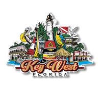 Key West, Florida City Magnet by Classic Magnets, Collectible Souvenirs Made in The USA