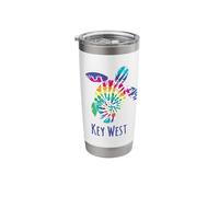 Key West Florida Coastal Batik Tie Dye Loggerhead Turtle Stainless Steel Insulated Tumbler