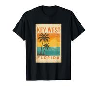 Key West Florida Distressed Sunset Vintage Tropical Beach T-Shirt