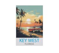 Key West Florida，Jigsaw Puzzles for Adults 1000 Piece, Classic Puzzle Teens Boys Girls Puzzles Sturdy Tight Fitting Pieces,Letters On Back for Ideal Challenging and Gift（38x52cm）-FV73