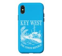 Key West Florida Keys Boat Palm Vintage Island Case for iPhone X/XS