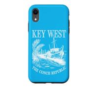 Key West Florida Keys Boat Palm Vintage Island Case for iPhone XR