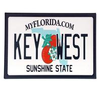 Key West Florida License Plate Fridge Collector's Souvenir Magnet 2.5" X 3.5"