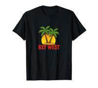 Key West Florida Retro Sunset Palm Island Vacation T-Shirt