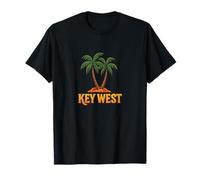 Key West Florida Retro Sunset Palm Island Vacation T-Shirt