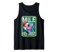Key West Florida Rooster Chicken Mile 0 Marker Family Match Tank Top