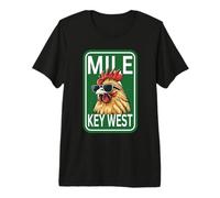 Key West Florida Rooster Chicken Mile Zero Marker Family Premium T-Shirt