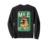Key West Florida Rooster Chicken Mile Zero Marker Family Sweatshirt