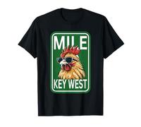 Key West Florida Rooster Chicken Mile Zero Marker Family T-Shirt