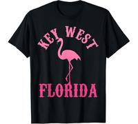 Key West Florida Shirt - Flamingo America USA Souvenir Cotton Men T Shirt Black