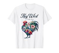 Key West Florida Tropical Chicken with Hibiscus Value Graphic T-Shirt