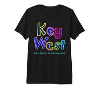 Key West Florida Tropical Type Design Premium T-Shirt