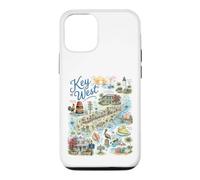 Key West KW Map Florida FL USA, Icons Case for iPhone 12/12 Pro
