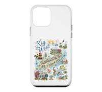 Key West KW Map Florida FL USA, Icons Case for iPhone 12 mini