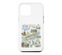 Key West KW Map Florida FL USA, Icons Case for iPhone 12 Pro Max