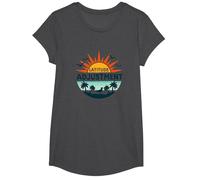 Key West Latitude Adjustment Tropical Paradise Getaway T-Shirt, Girls, Dark Heather Grey, Small