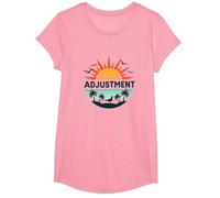 Key West Latitude Adjustment Tropical Paradise Getaway T-Shirt, Girls, Pink, Small