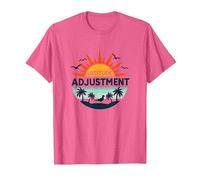 Key West Latitude Adjustment Tropical Paradise Getaway T-Shirt, Men, Pink Heather, 3X-Large