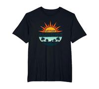 Key West Latitude Adjustment Tropical Paradise Getaway T-Shirt, Men's Big and Tall, Black, 6X Tall