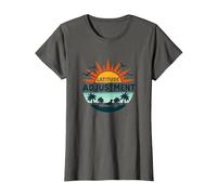 Key West Latitude Adjustment Tropical Paradise Getaway T-Shirt, Women, Asphalt Grey, Medium