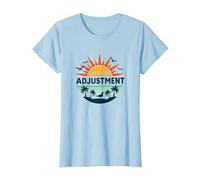 Key West Latitude Adjustment Tropical Paradise Getaway T-Shirt, Women, Baby Blue, XS