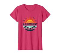 Key West Latitude Adjustment Tropical Paradise Getaway T-Shirt, Women, Red Heather, X-Large